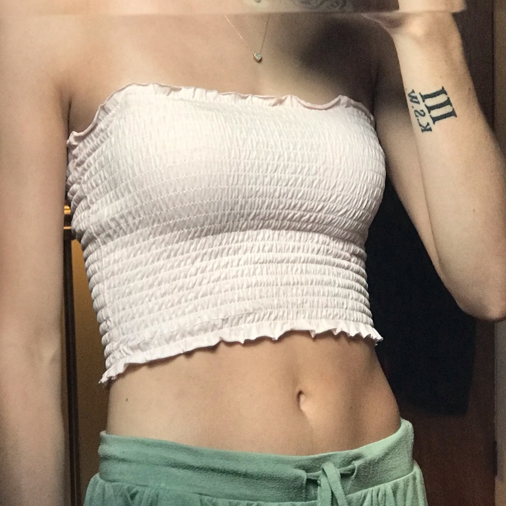 Baby pink tube top